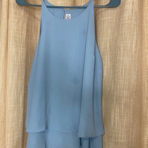 Flowing light blue tank top